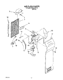 AIRFLOW Diagram and Parts List for 3XARG486WP02  Whirlpool Refrigerator