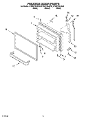 FREEZER DOOR Diagram and Parts List for KTRS21ELWH00  KitchenAid Refrigerator