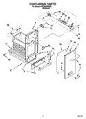 CONTAINER PARTS Diagram and Parts List for KUCS03FSSS0  KitchenAid Trash Compactor