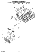 LOWER RACK PARTS, OPTIONAL PARTS (NOT INCLUDED) Diagram and Parts List for DU1055XTST2  Whirlpool Dishwasher