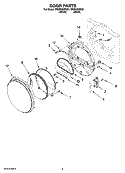DOOR PARTS, OPTIONAL PARTS (NOT INCLUDED) Diagram and Parts List for WGD8300SW1  Whirlpool Dryer