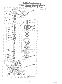 GEARCASE Diagram and Parts List for GSQ9632LL0  Whirlpool Washer