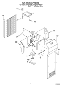 AIR FLOW Diagram and Parts List for KSRB22FKBL01  KitchenAid Refrigerator