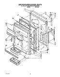 REFRIGERATOR DOOR Diagram and Parts List for ET18DKXWN01  Whirlpool Refrigerator