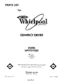 SECTION Diagram and Parts List for LE4930XSW0  Whirlpool Dryer