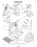 BULKHEAD Diagram and Parts List for LG9806XPW0  Whirlpool Dryer