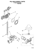 FILL AND OVERFILL PARTS Diagram and Parts List for KUDP02FSPA2  KitchenAid Dishwasher