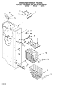 FREEZER LINER Diagram and Parts List for GD2LHGXLT00  Whirlpool Refrigerator