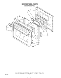 OVEN DOOR Diagram and Parts List for KEMI371TBL0  KitchenAid Microwave Oven Combo
