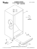 CABINET PARTS Diagram and Parts List for 5VEV188NASOO  Whirlpool Freezer