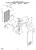 AIR FLOW Diagram and Parts List for ED25DQXBN00  Whirlpool Refrigerator
