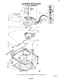 MACHINE BASE Diagram and Parts List for LA5460XPW1  Whirlpool Washer