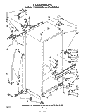 CABINET Diagram and Parts List for ET14JKXMWR4  Whirlpool Refrigerator