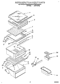 REFRIGERATOR SHELF Diagram and Parts List for 4YED27DQAN02  Whirlpool Refrigerator