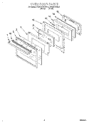 OVEN DOOR Diagram and Parts List for KGBS276XBL0  KitchenAid Wall Oven