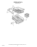 DISHRACK Diagram and Parts List for 8519L10  Roper Dishwasher