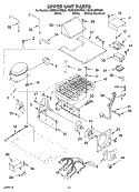UPPER UNIT PARTS Diagram and Parts List for KSSS42QMB00  KitchenAid Refrigerator