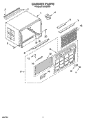 CABINET PARTS Diagram and Parts List for CA24WCP0  Crosley Air Conditioner