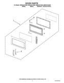 DOOR PARTS Diagram and Parts List for WMH31017AB0  Whirlpool Microwave