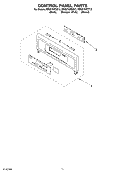 CONTROL PANEL Diagram and Parts List for RBS275PDT13  Whirlpool Wall Oven