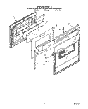 DOOR, LITERATURE Diagram and Parts List for KEDH207YBL2  KitchenAid Range