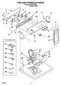 TOP AND CONSOLE PARTS OPTIONAL PARTS (NOT INCLUDED) Diagram and Parts List for LEQ7030KQ2  Whirlpool Dryer
