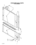 DOOR AND PANEL Diagram and Parts List for KUDB23HY0  KitchenAid Dishwasher