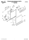 FRAME & CONSOLE, LITERATURE Diagram and Parts List for DP940PWKM0  Whirlpool Dishwasher