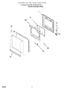LOWER OVEN DOOR Diagram and Parts List for RBD305PDB6  Whirlpool Wall Oven