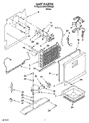 UNIT PARTS, OPTIONAL PARTS (NOT INCLUDED) Diagram and Parts List for EV181NCRCQ01  Whirlpool Freezer
