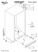 CABINET PARTS Diagram and Parts List for EV120FXMQ00  Whirlpool Freezer