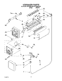ICE MAKER Diagram and Parts List for ET1FHMXLT00  Whirlpool Refrigerator