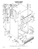 CABINET Diagram and Parts List for ET20NKXSW11  Whirlpool Refrigerator