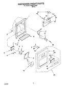 DISPENSER FRONT Diagram and Parts List for TS22AFXKQ03  Estate Refrigerator