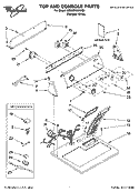 TOP AND CONSOLE PARTS Diagram and Parts List for 3SWED5205SQ0  Whirlpool Dryer