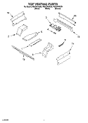 TOP VENTING, OPTIONAL Diagram and Parts List for RS675PXGQ9  Whirlpool Range