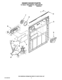INNER DOOR PARTS Diagram and Parts List for 7WDT770PAYM1  Whirlpool Dishwasher
