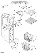 FREEZER LINER Diagram and Parts List for GC5SHAXLQ01  Whirlpool Refrigerator