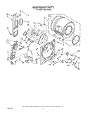 BULKHEAD Diagram and Parts List for LG5701XSW0  Whirlpool Dryer