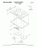 COOKTOP PARTS Diagram and Parts List for GCI3051B00  KitchenAid Cooktop