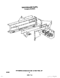 BACKGUARD Diagram and Parts List for SF313PSPT0  Whirlpool Range