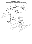 CONTROL PARTS Diagram and Parts List for KSRX25FTSS01  KitchenAid Refrigerator