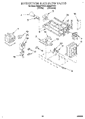 MAGNETRON & AIR FLOW Diagram and Parts List for RM980PXYN1  Whirlpool Microwave Oven Combo