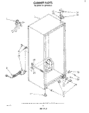 CABINET Diagram and Parts List for EV130FXKW2  Whirlpool Freezer