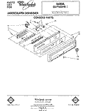 CONSOLE Diagram and Parts List for DU7500XR1  Whirlpool Dishwasher