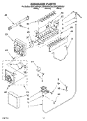 ICE MAKER, OPTIONAL Diagram and Parts List for ED5CHQXKB01  Whirlpool Refrigerator