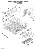 UPPER RACK AND TRACK PARTS Diagram and Parts List for 7GU3600XTSY1  Whirlpool Dishwasher