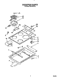 COOKTOP Diagram and Parts List for RS660BXYH0  Whirlpool Range