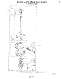 BRAKE AND DRIVE TUBE Diagram and Parts List for LA5530XPW1  Whirlpool Washer