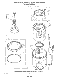 AGITATOR, BASKET AND TUB Diagram and Parts List for LA5530XPW5  Whirlpool Washer